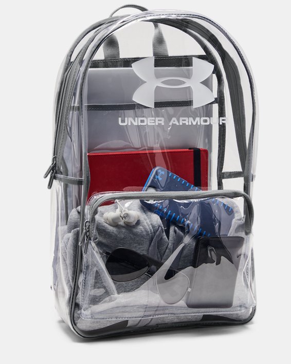 UA Clear Backpack, White, pdpMainDesktop image number 1